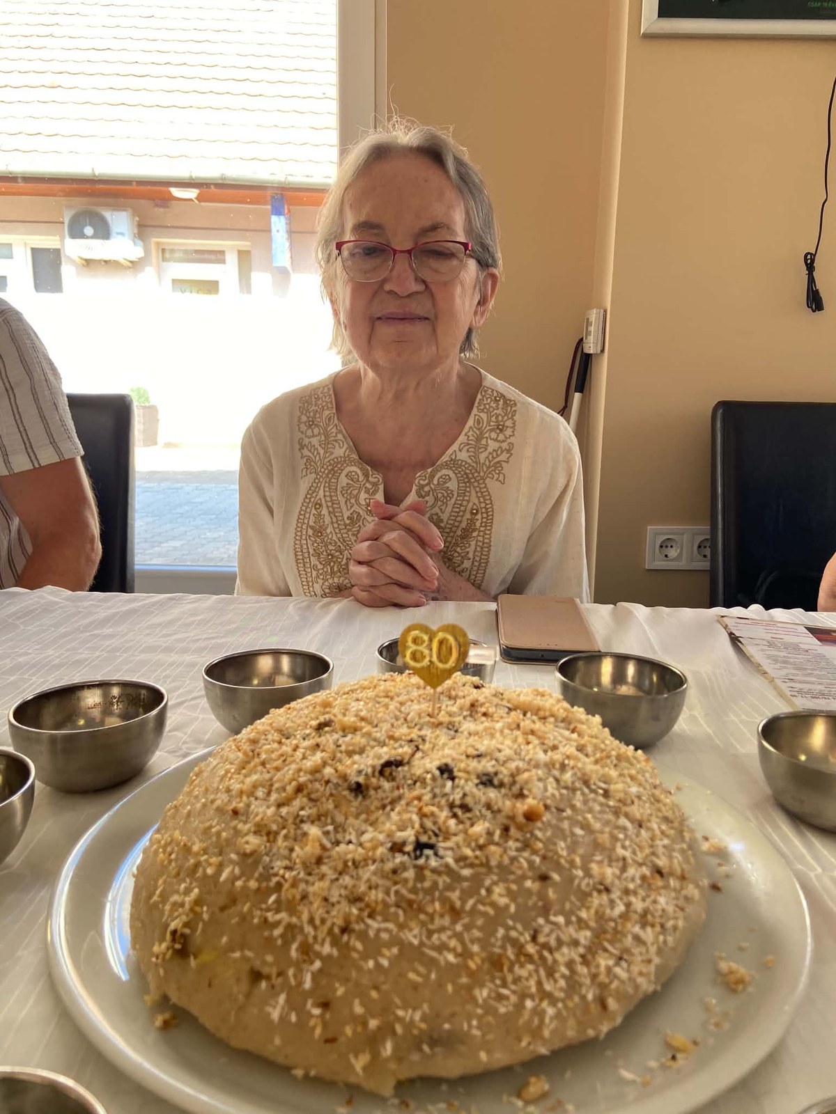 Rozália on her 80th birthday